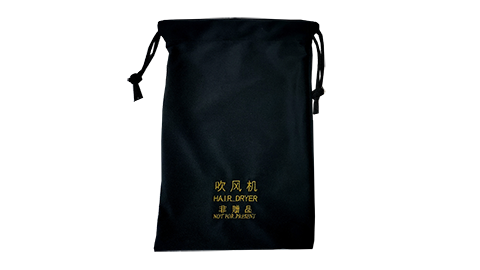 酒店用吹风机绒布袋打样完成